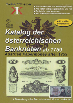 Specializovaný katalog rakouských bankovek od roku 1759 – 2010, 2. vydání